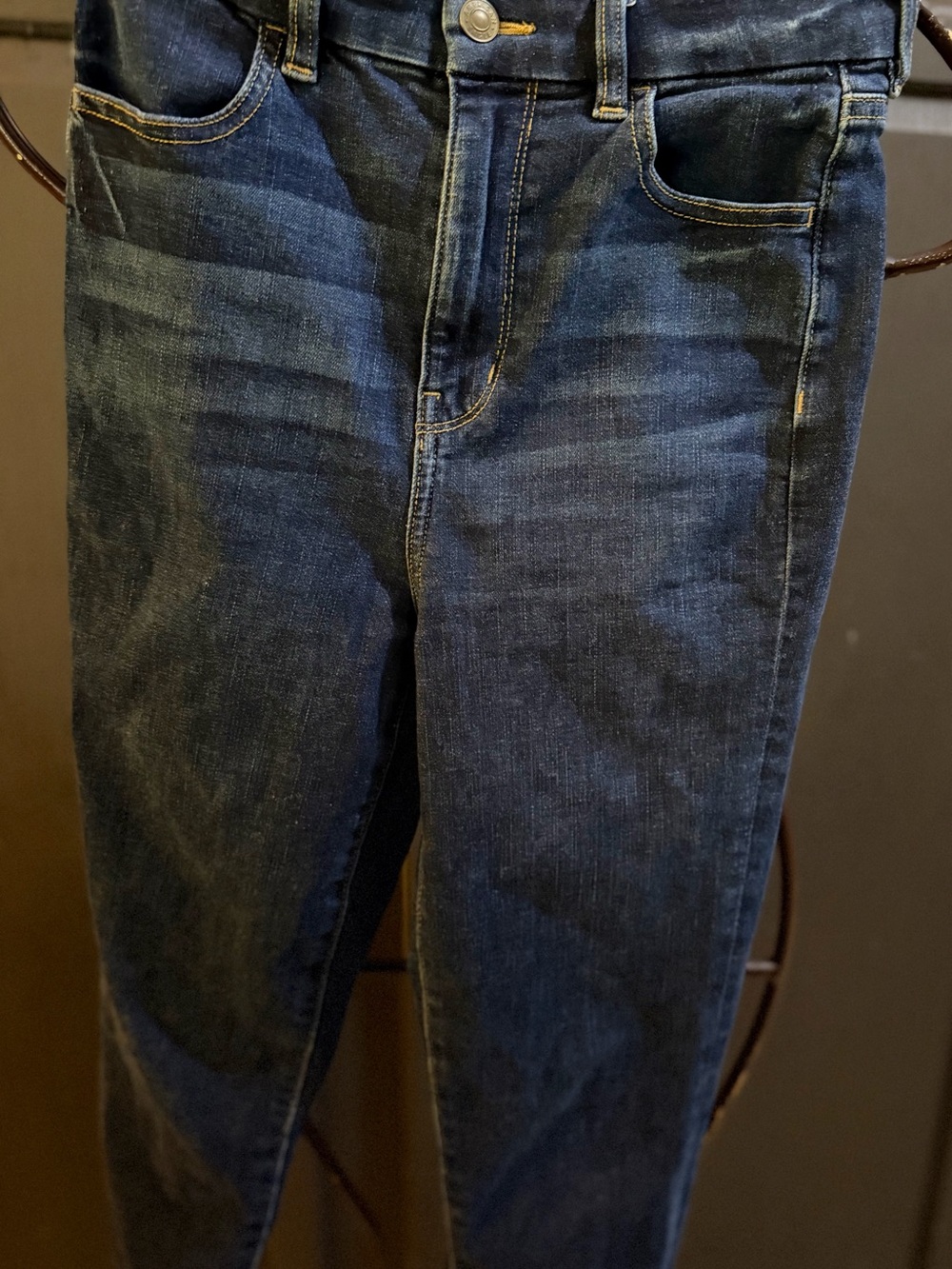 American Eagle Outfitters Women’s Slim Straight Dark Blue Jeggings Sz 4